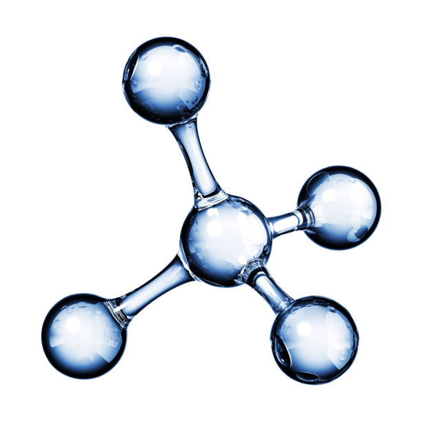Molecule Science background. 3D Render molecule stock pictures, royalty-free photos & images