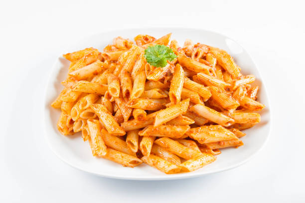 istock Penne with pesto decorated with parsley 1090190896