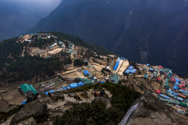 istock Landscape view of Namche Bazaar. 1090192702