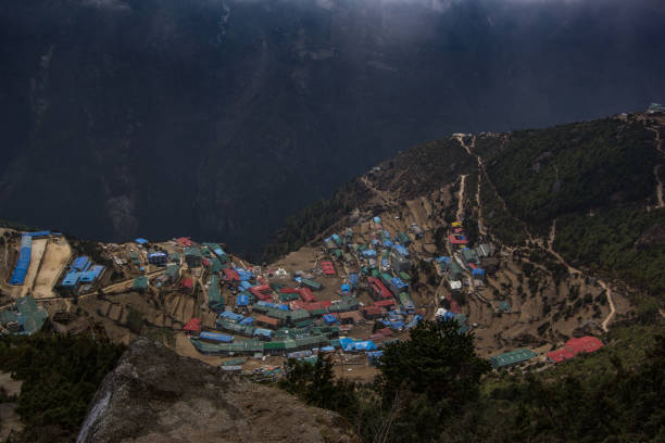 istock Landscape view of Namche Bazaar. 1090192724