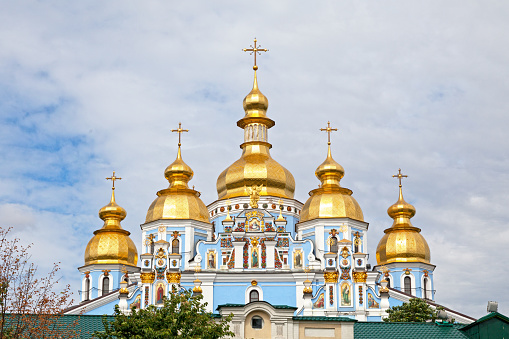 St. Michael's Golden-Domed Monastery (Ukrainian: Михайлівський золотоверхий монастир) is a functioning monastery located on the right bank of the Dnieper River on the edge of a bluff northeast of the Saint Sophia Cathedral.
