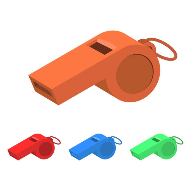Whistle vector design illustration Beautiuful vector illustration of whistle design loud whistle sound stock illustrations