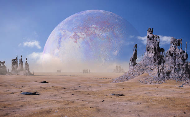 istock alien planet landscape with strange rock formations 1090237052