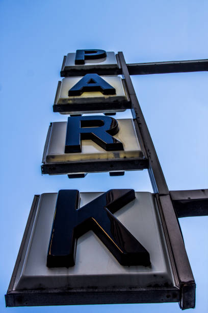 istock park sign outside a parking garage in Cincinnati Ohio 1090239908