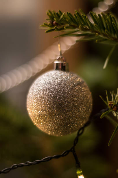 istock Decorated Christmas tree with Christmas tree ball and candlelight 1090245844