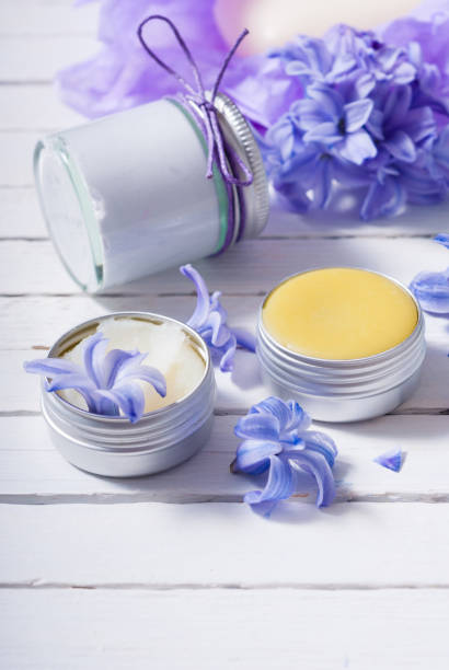 istock Lip balm, moisturizer, white wooden 1090247472