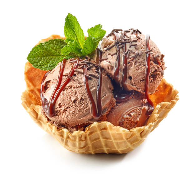 istock chocolate ice cream in waffle basket 1090251866