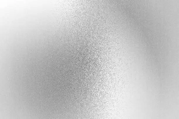 Photo of Texture of reflection on rough white metallic wall, abstract background