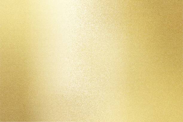 istock Reflection of gold metal steel, texture background 1090258698