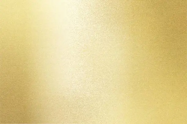 Photo of Reflection of gold metal steel, texture background