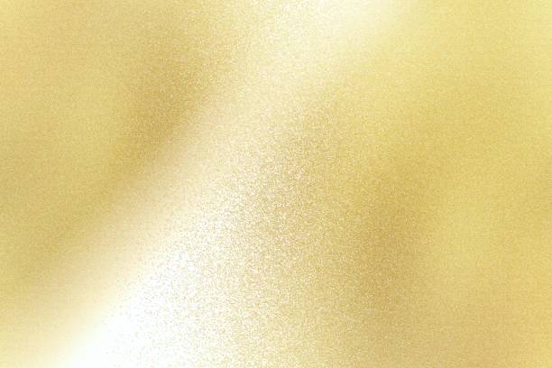 istock Texture of reflection on gold metallic wall, abstract background 1090258700