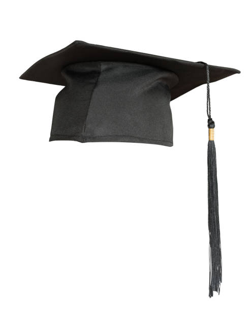 istock Graduation cap isolated on white background with clipping path for educational hat design mockup and school commencement hat mock-up template 1090262330