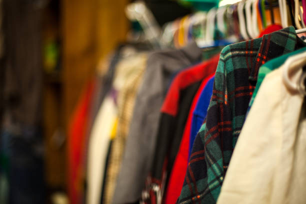 istock Second Hand Clothing at a Thrift Store 1090281800