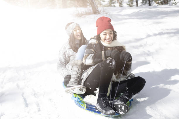 istock Two Best Friends on a Winter Vacation. 1090289552