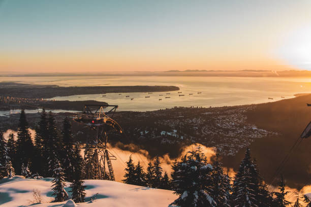 Photo of Vancouver view from Grouse Mountain in North Vancouver, BC, Canada