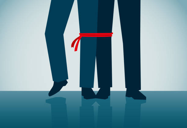 teamwork commercial illustrator ropes tied together stock illustrations