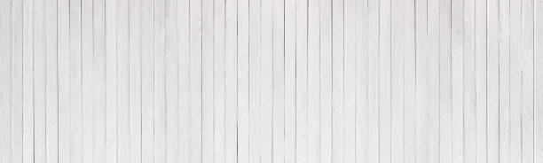 Wood table painted white, wooden texture of a panoramic view