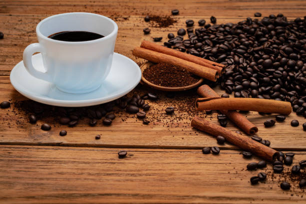 istock coffee beans and ingredient on wooden table 1090330982