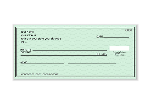 Bank Check Image Example Bank Check Stock Illustration - Download Image Now - Check - Financial ...