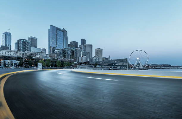 istock motion blur urban road,Seattle 1090339032
