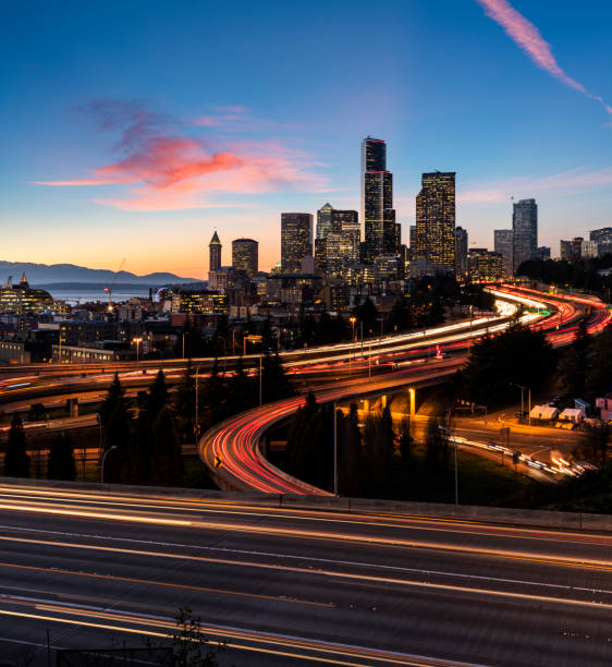 istock elevated view of Interstate 5 and seattle downtown skyline 1090340096