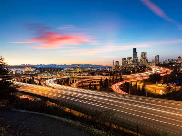 istock elevated view of Interstate 5 and seattle downtown skyline 1090340318