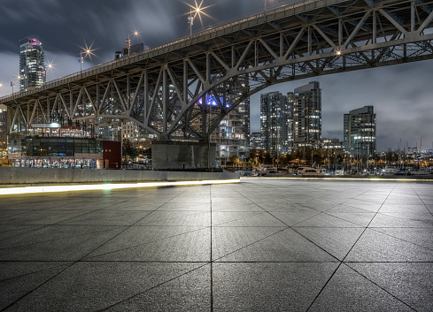 Granville Bridge at night,Vancouver,BC,Canada.