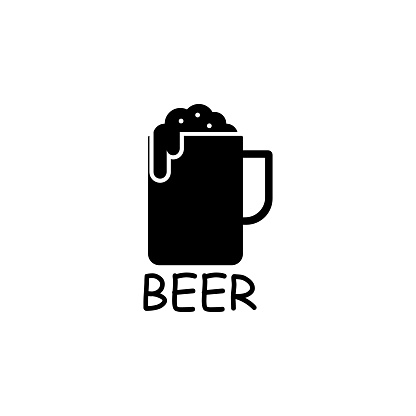 beer mug icon. Simple glyph vector of food set for UI and UX, website or mobile application on white background