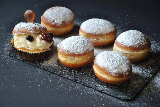 istock Tasty donuts. Hannukkah celebration concept 1090342318