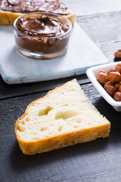 istock Slice of bread hazelnut chocolate cream 1090344780