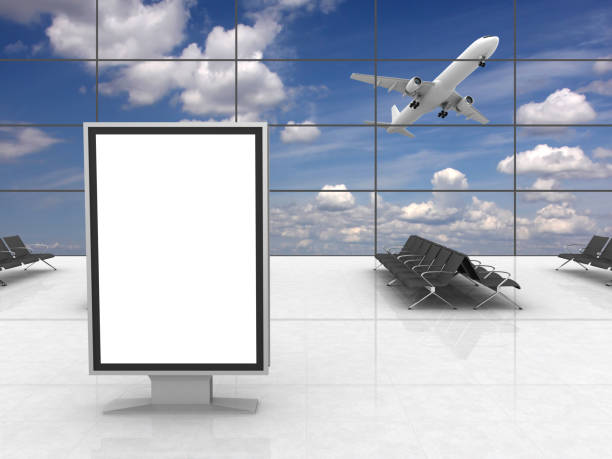 istock Airport terminal billboard advertisement 1090346726