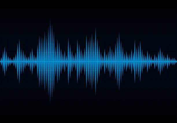 фон вектора звуковых волн - brightly lit audio stock illustrations
