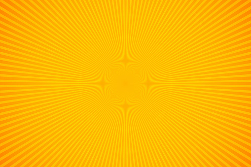 Bright orange and yellow rays vector background