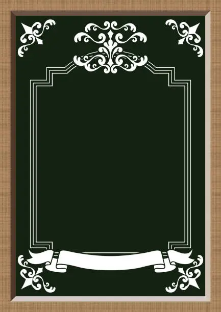 Vector illustration of Collection of frame design. Background material. Collection of wallpapers. Image of blackboard. Blackboard frame material. Welcome board frame.