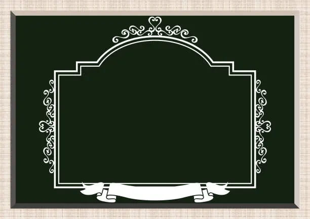 Vector illustration of Collection of frame design. Background material. Collection of wallpapers. Image of blackboard. Blackboard frame material. Welcome board frame.