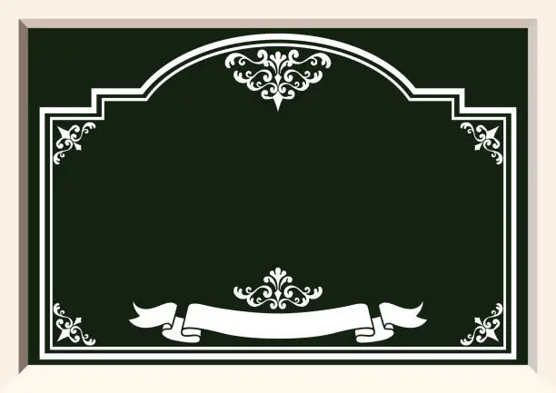 Vector illustration of Collection of frame design. Background material. Collection of wallpapers. Image of blackboard. Blackboard frame material. Welcome board frame.