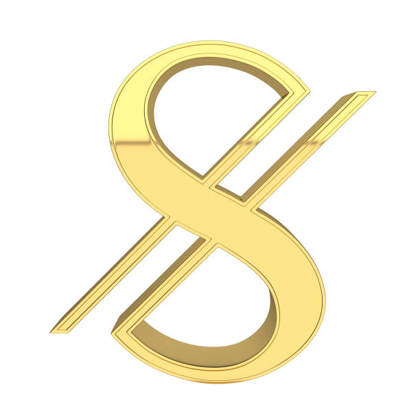 istock 3D render of currency symbol, metallic, gold color. 1090384480