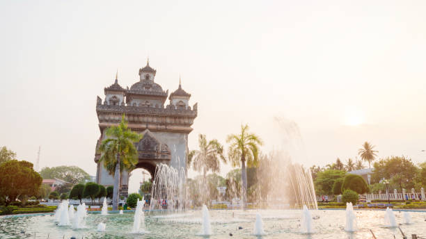 istock Beautiful architecture Patuxay(Victory Gate) in Vientiane, Laos 1090386042