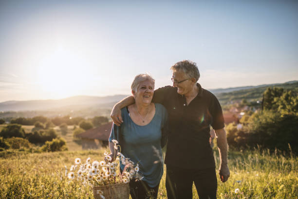 istock Mature couple in nature 1090386142