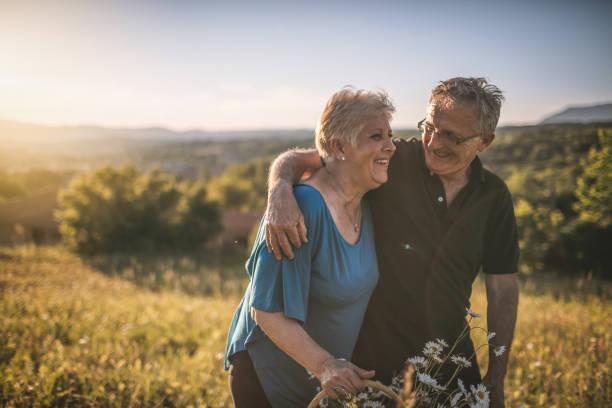 istock Mature couple in nature 1090388630