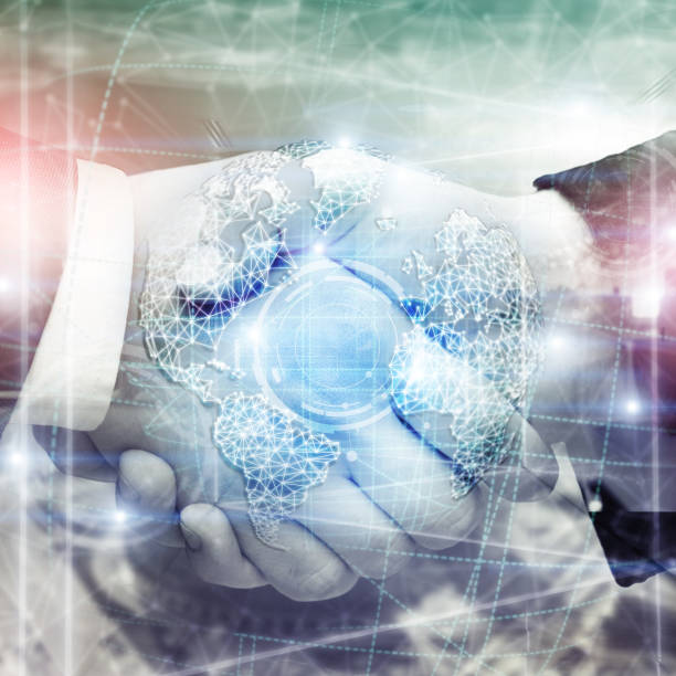 istock 3D earth hologram, Globe, WWW, Global Business and Telecommunication 1090388752