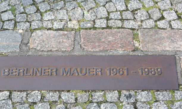 istock Big Text BERLINER WALL that means Wall of Berlin in German langu 1090389422
