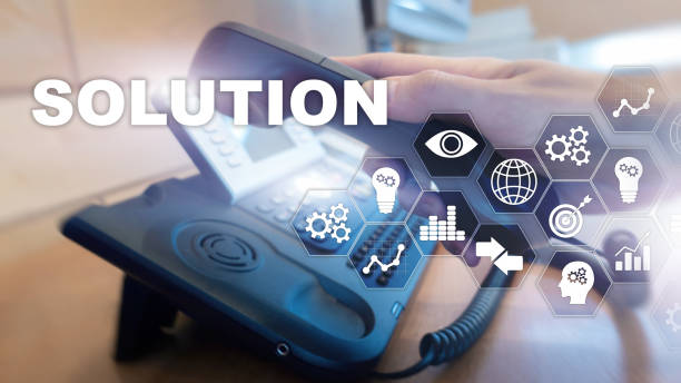 istock Business solutions, success and strategy concept. Structuring virtual diagram of business process with solutions. 1090389538