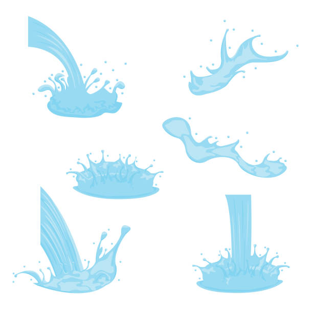 Ilustración de Set De Salpicaduras De Agua Vector y más Vectores Libres de  Derechos de Agua - Agua, Echar, Vector - iStock