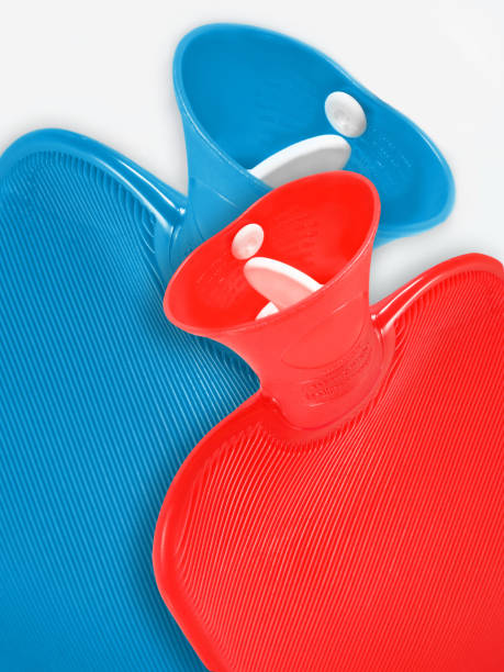 istock Blue and red hot water bottles 1090396286