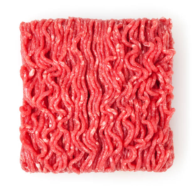 istock Fresh raw beef minced meat isolated on white background 1090400506