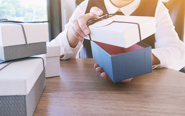 istock Valentine present. Gift box and red ribbon for romantic couple. 1090401062