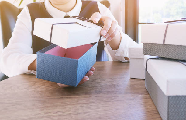 istock Valentine present. Gift box and red ribbon for romantic couple. 1090401068