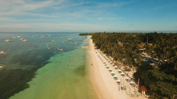 istock Aerial view beautiful beach on a tropical island. Philippines, Anda area 1090406872