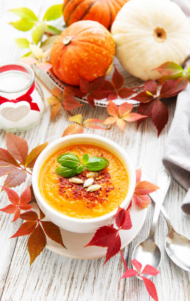 istock Bowl of pumpkin soup 1090408926